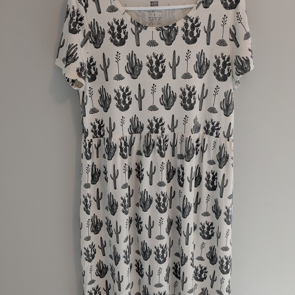 Winter Water Factory Black and White Midi Sundress